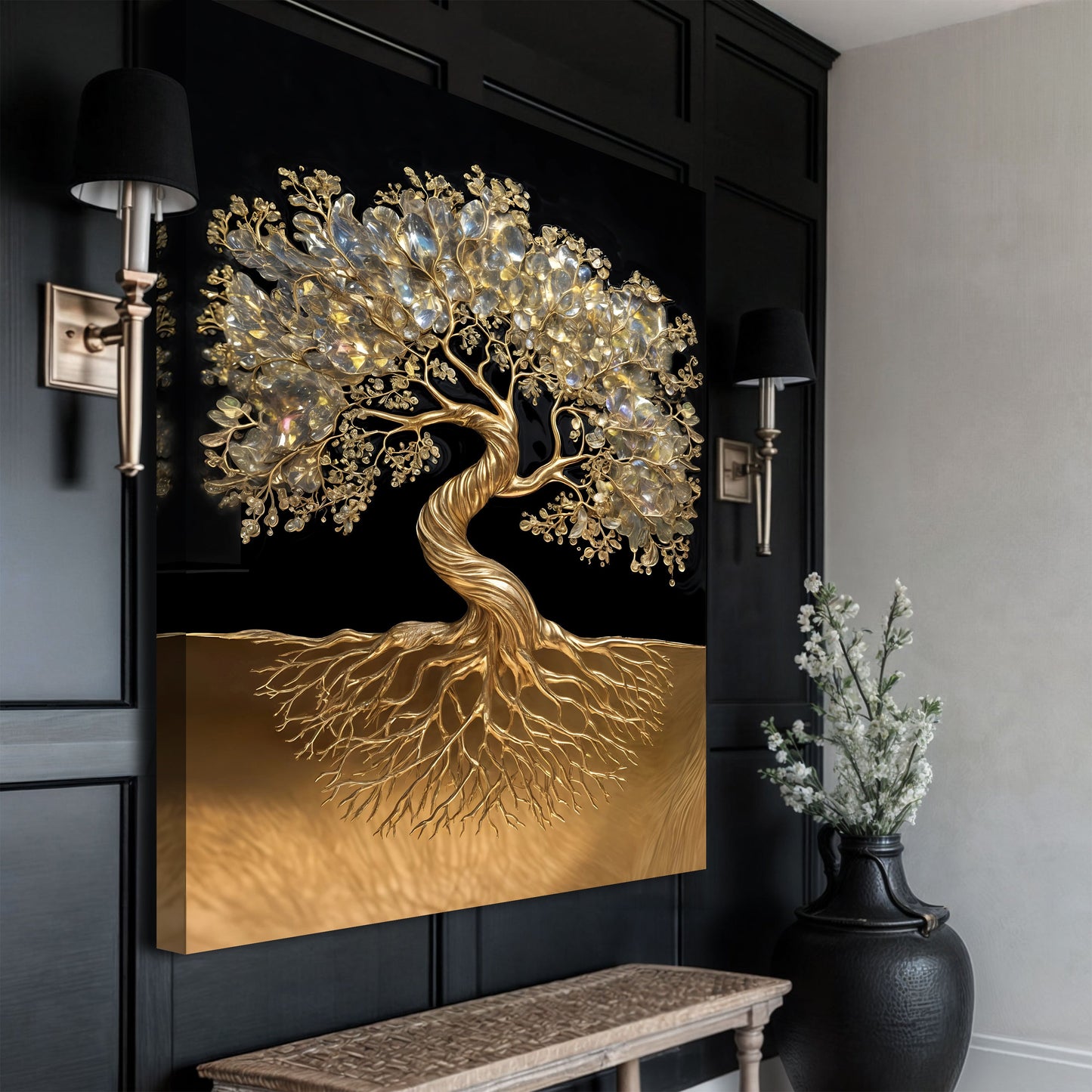 Contemporary Life‑Tree Silhouette Wall Art