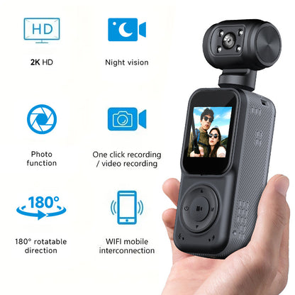 Panoramic Sports Camera Handheld DV Outdoor HD 4K Dual Lens Cycling Recorder Camera