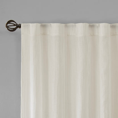 Solid Crushed Curtain Panel Pair (2 Pcs Window Panels)