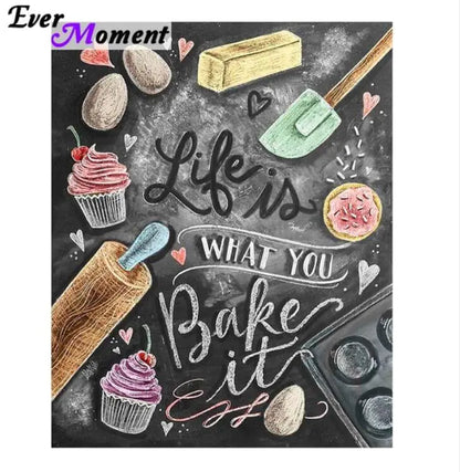Chalkboard Wall Mural, 5D DIY Diamond Painting Decor