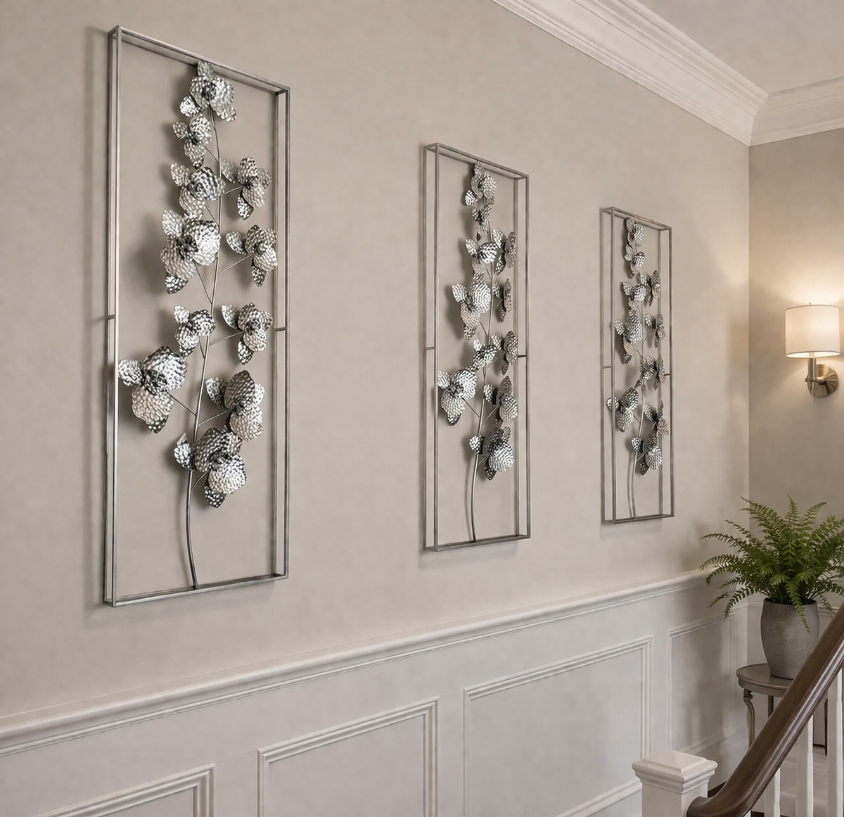 METAL FLOWER WALL DECOR