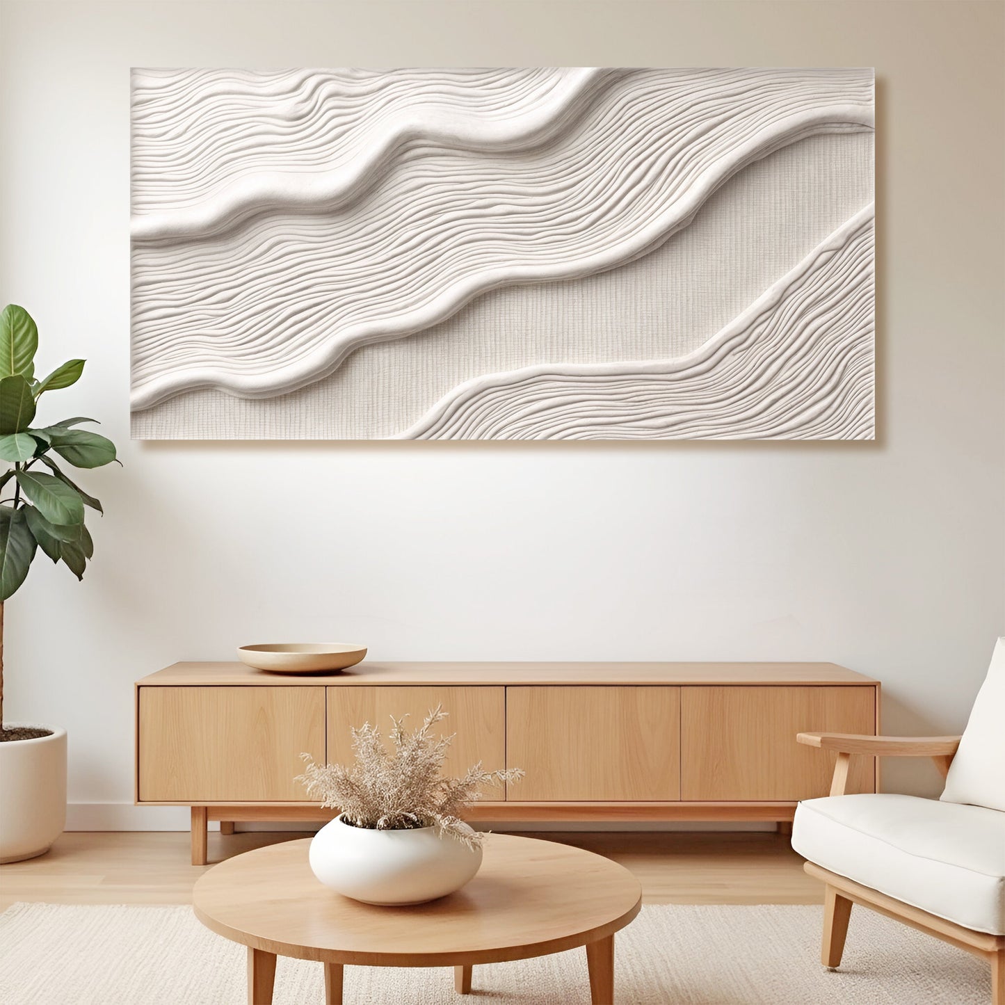 Sculpted Ivory Minimalism II Wall Art
