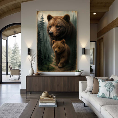 Kin of the Wild — Bear & Cub Art
