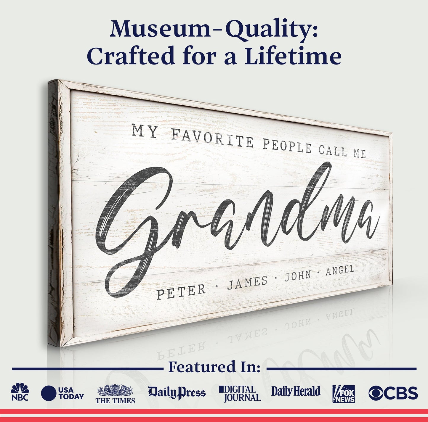 Grandma’s Favorite People – Modern Script Panel