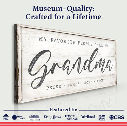 Grandma’s Favorite People – Modern Script Panel