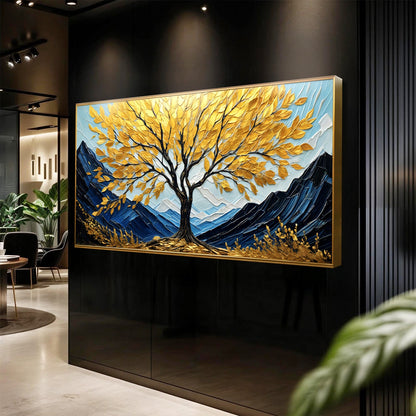Contemporary Sanctuary in Gold Wall Art