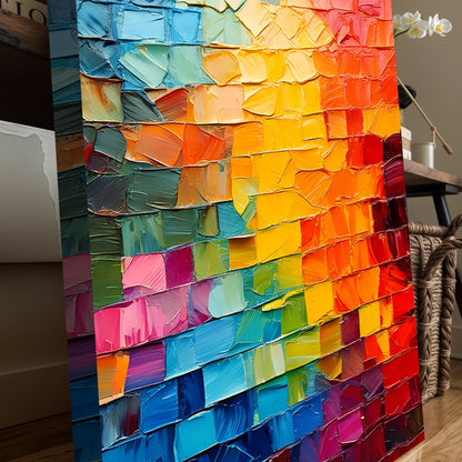 Chromatic Tile Harmony Wall Art