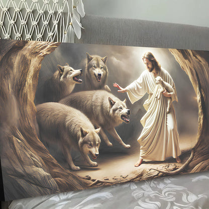 Jesus Protects the Lamb III Wall Art