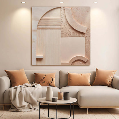 Earthen Peach Minimalist Wall Art