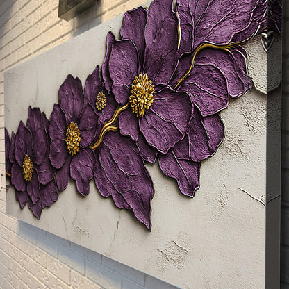Violet Blossom Sculpture Wall Art
