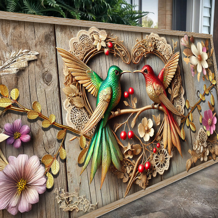 3D Hummingbird Composition VII Wall Art