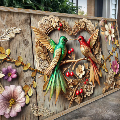 3D Hummingbird Composition VII Wall Art