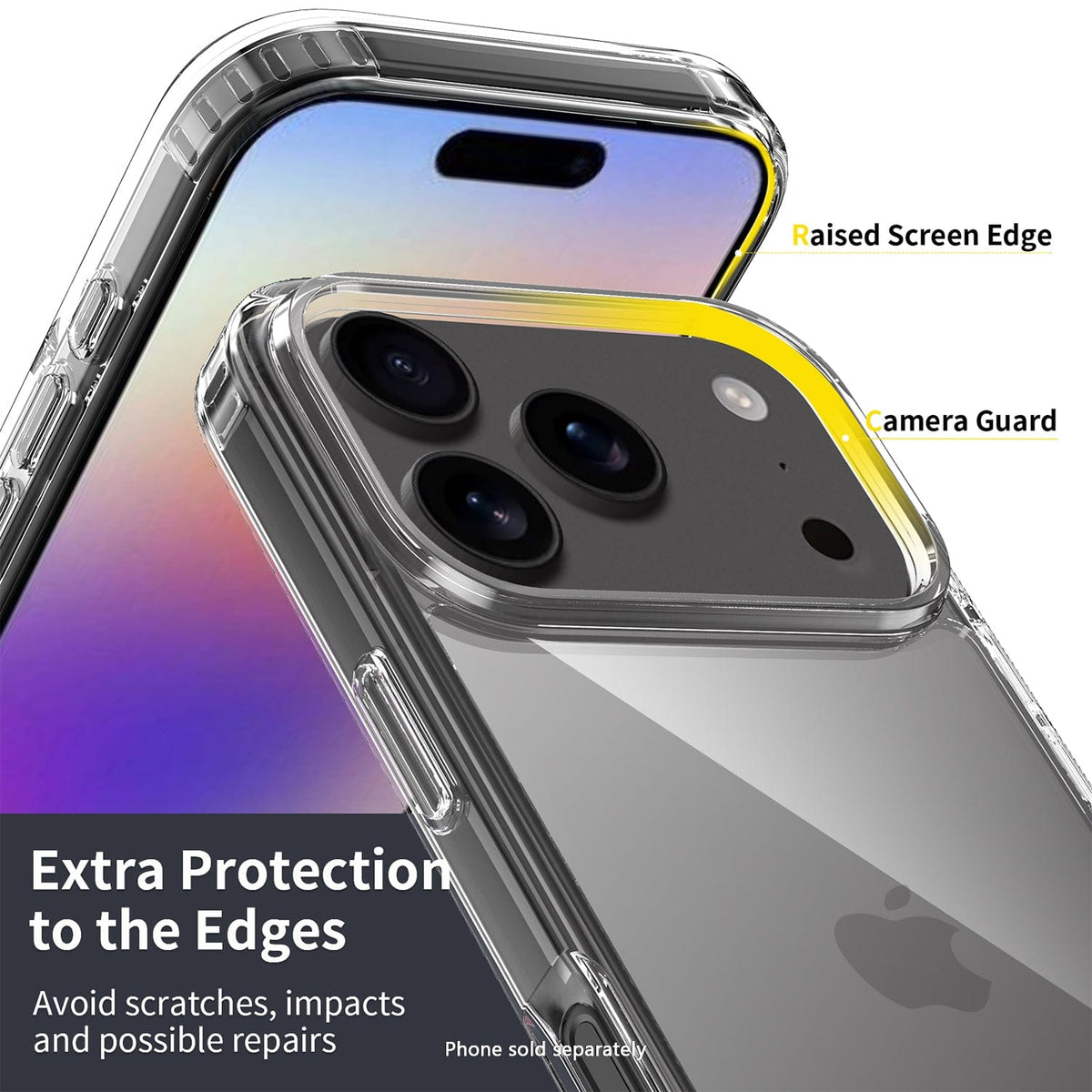 iPhone 17 Pro Clear Case - Slim, Anti-Slip Grip | Venture Series