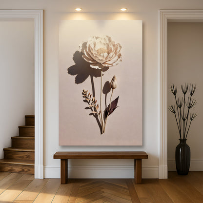 Solitary Flower Outline Wall Art
