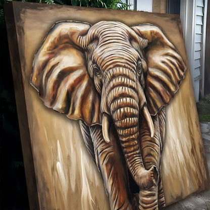 Elephant Silhouette in 3D Wall Art
