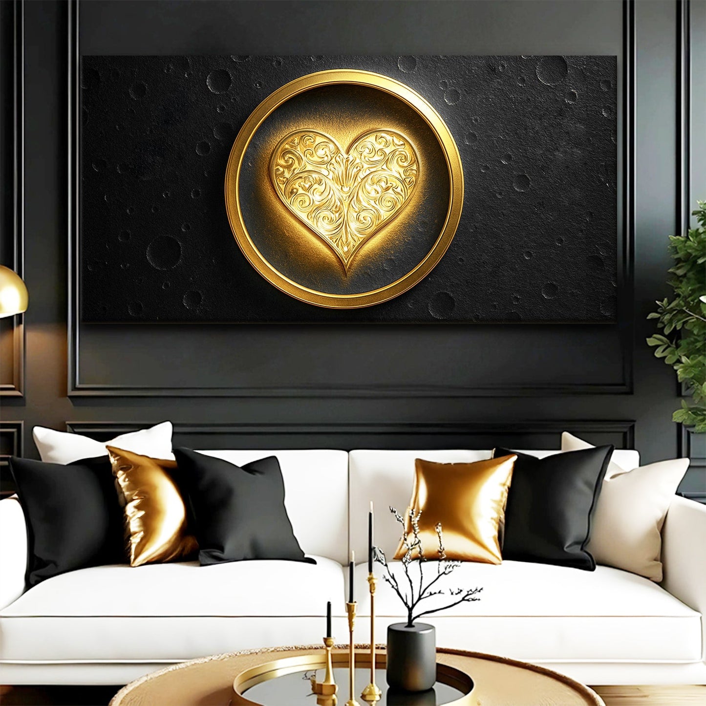 Shadowed Heart Wall Art