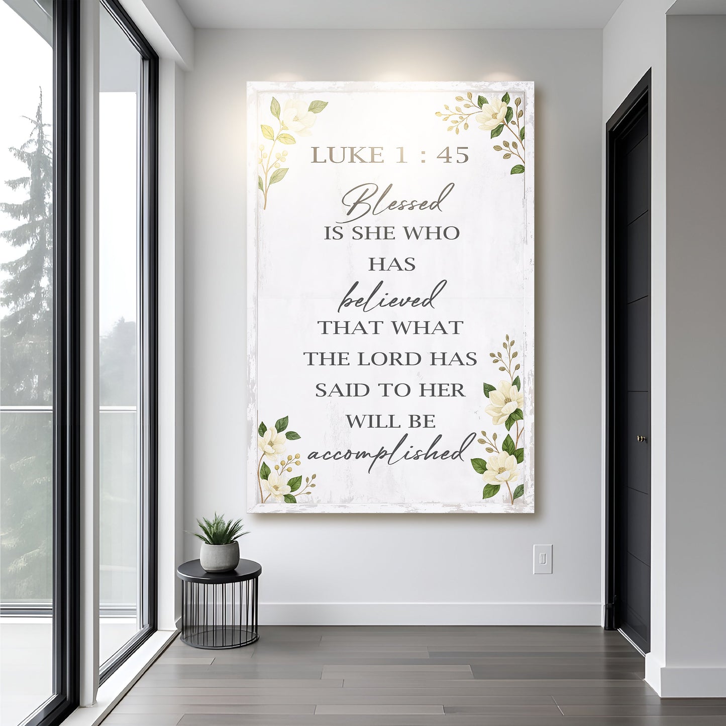 Luke 1:45 — Blessed She Who Believed II Wall Art