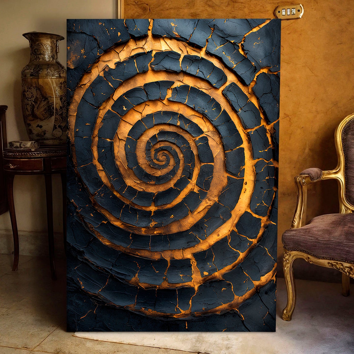 Black & Gold Helix Art