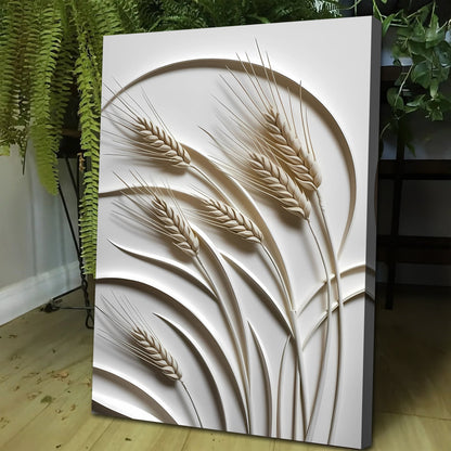3D Wheat Relief Sculpture Wall Art