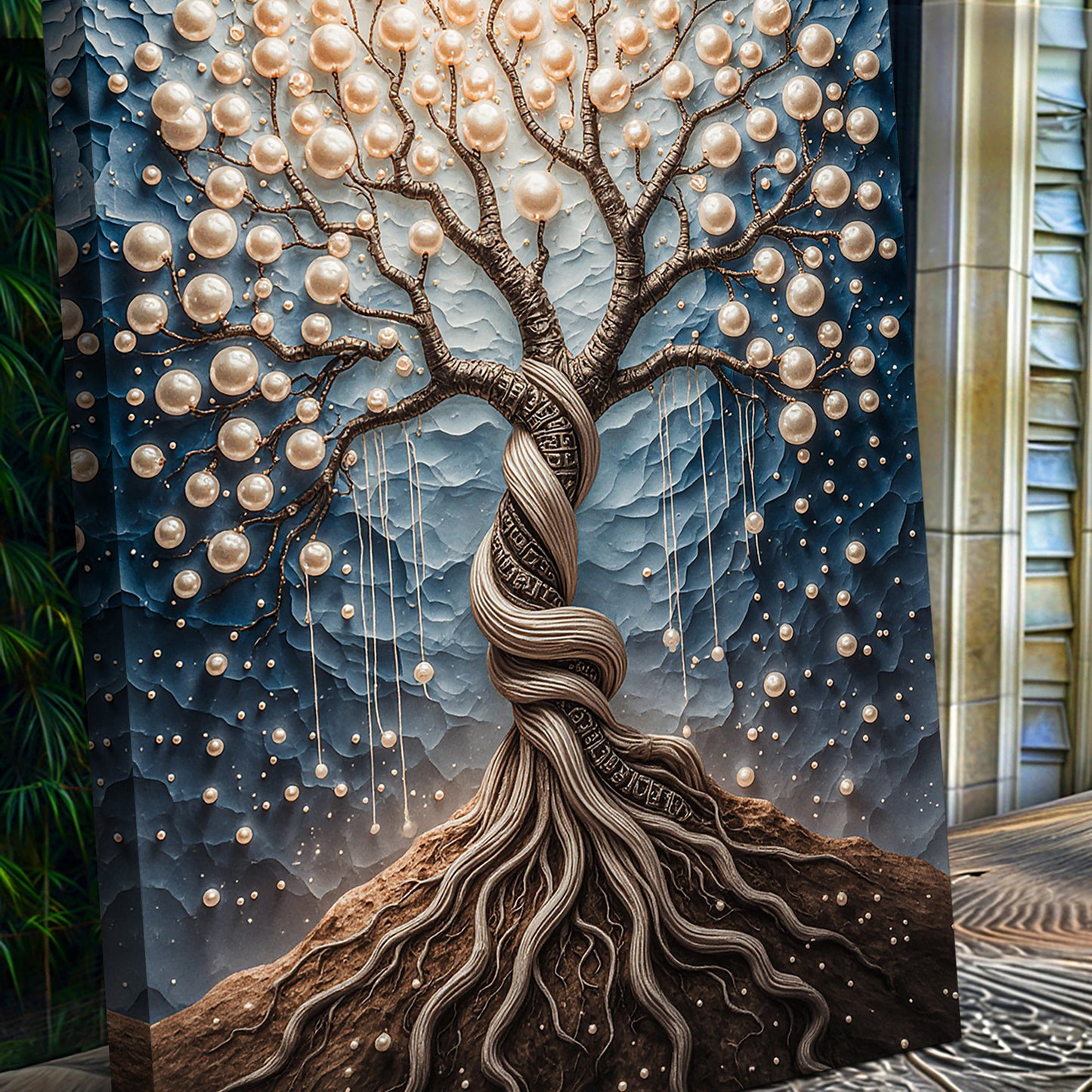 Luminous Pearl Tree Wall Art