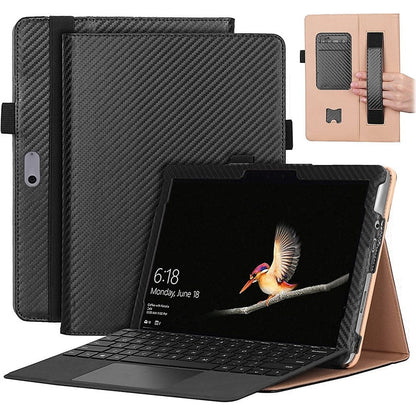 Venture Series Carbon Fiber Pattern Folio Case - Microsoft Surface Go 4 and Go 3