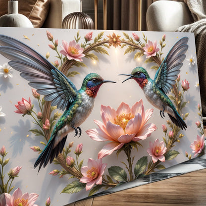 Sculptural Flight of Hummingbirds VI Wall