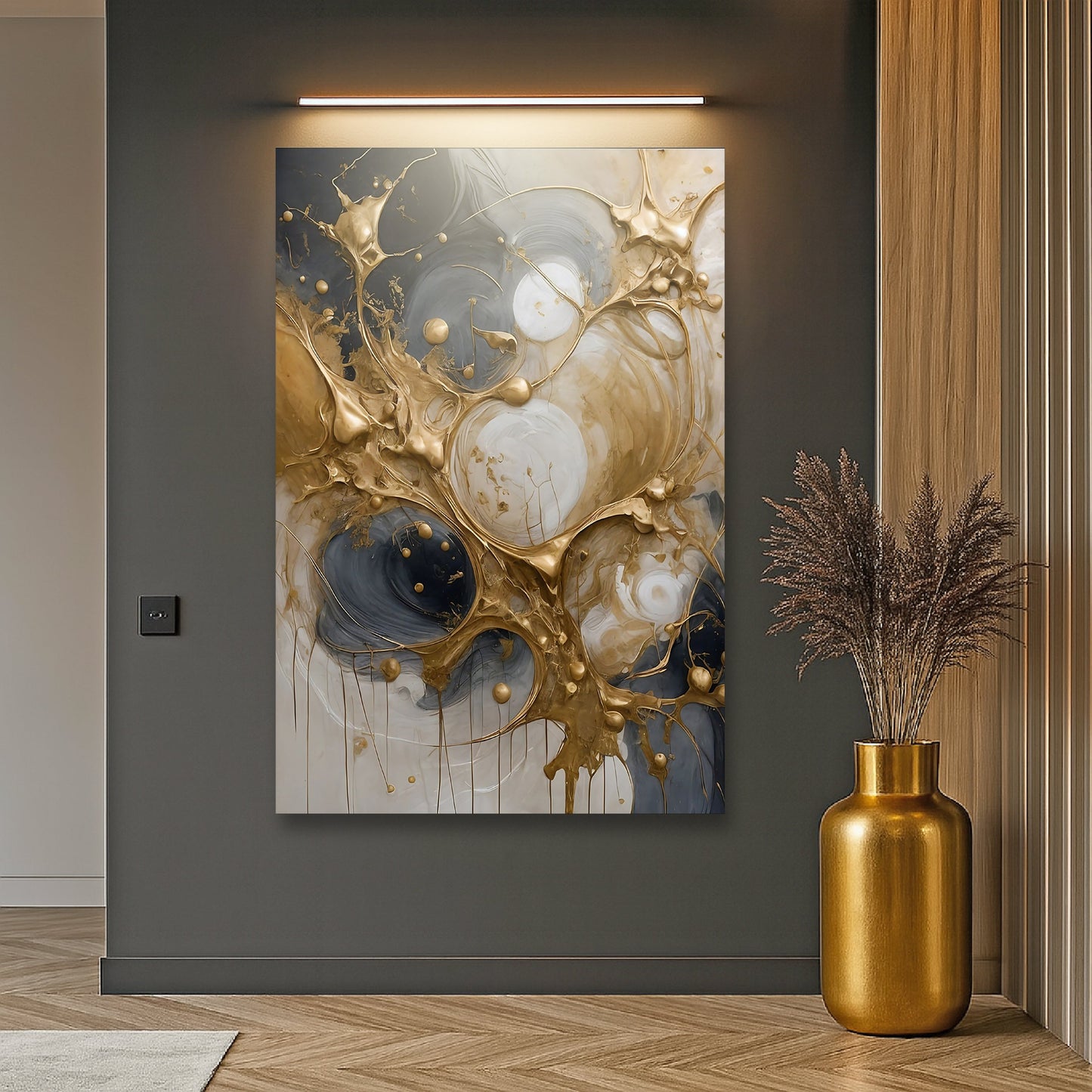 Black & Gold Abstract Splash