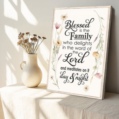 Faith & Family Blessings Sign