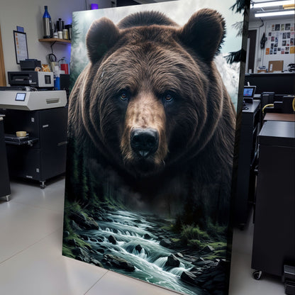 Grizzly Double Exposure Study Wall Art