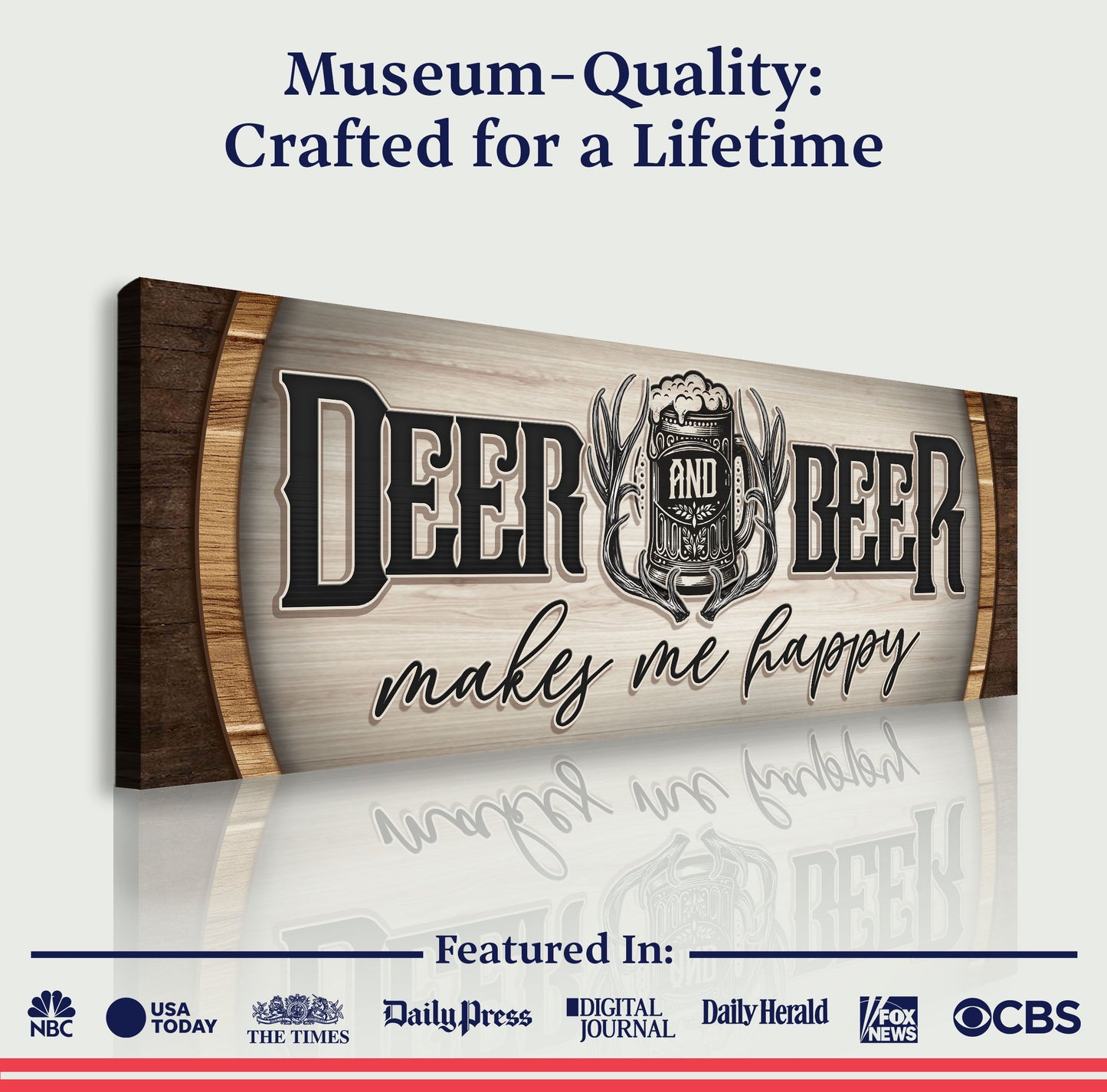 Cabin Happiness: Deer & Beer Hunting Sign II
