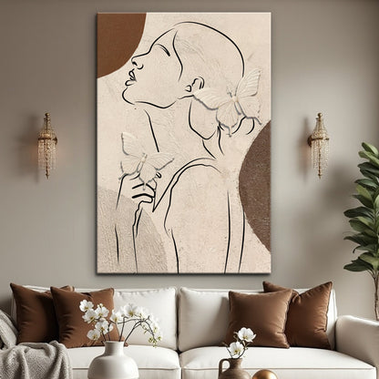 Her Shape in Quiet Strokes Wall Art