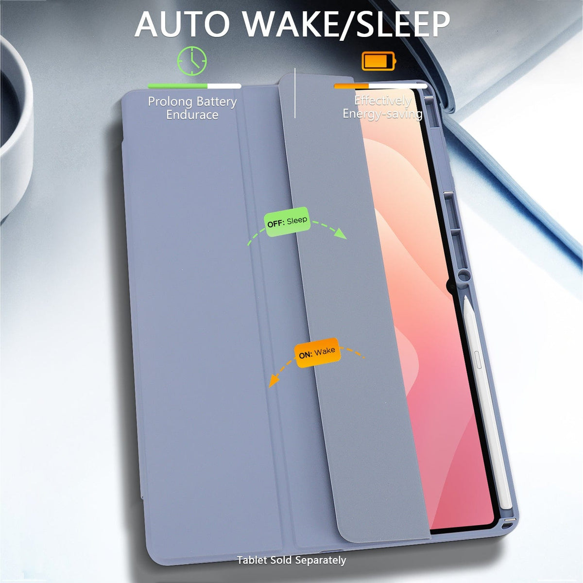 Samsung Galaxy Tab S11 Ultra Case - Folio Slim, Transparent Back | Venture Series