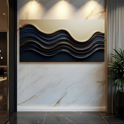 Gold on Black Composition III Wall Art