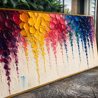 Contemporary Rainbow Cascade Wall Art