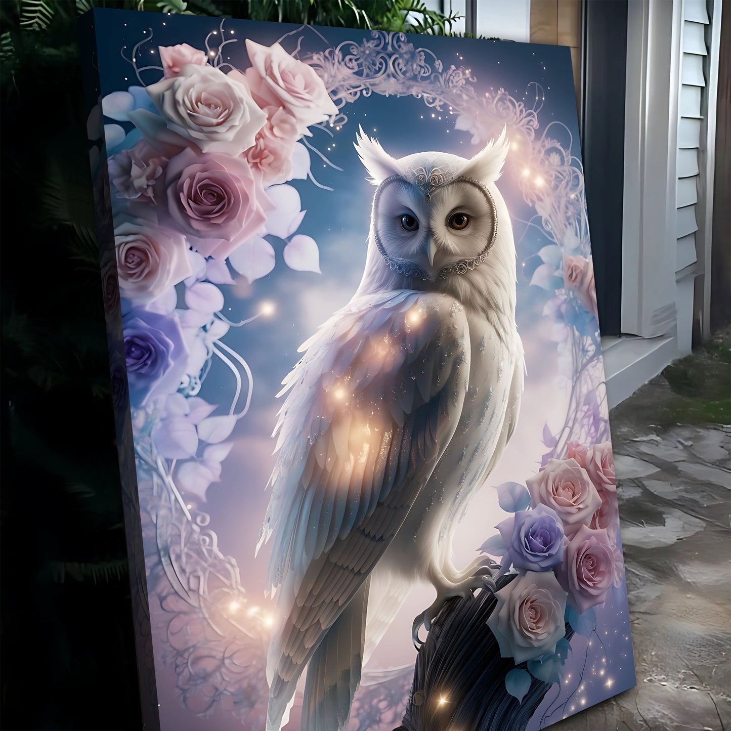Owl in Sculptural Stillness Wall Art