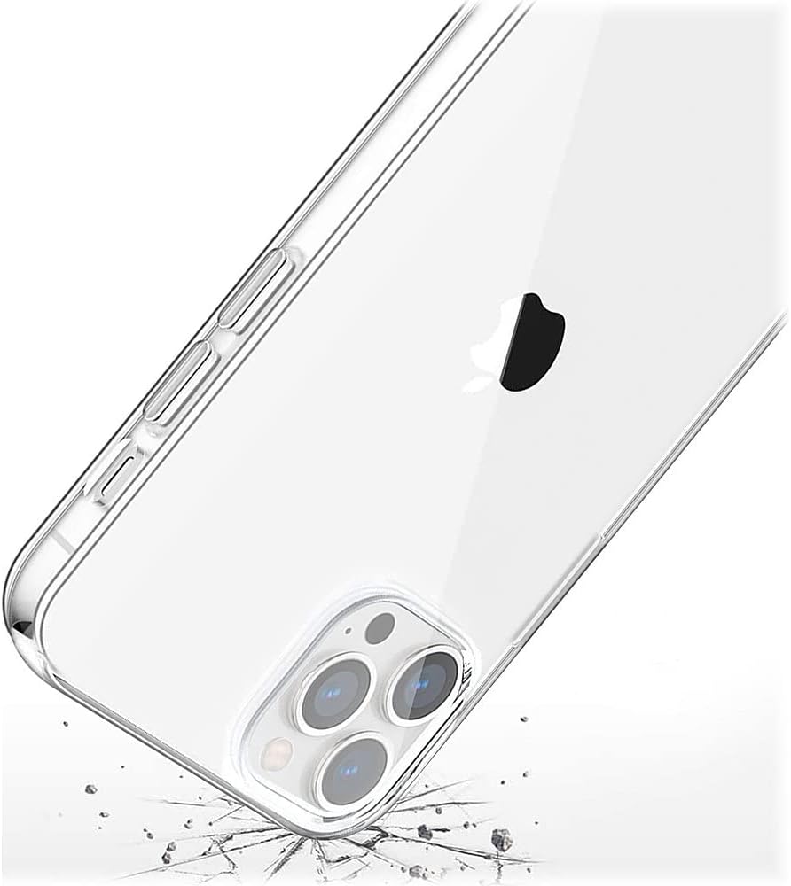 iPhone 14 Pro Max 6.7-inch Protection Kit Bundle - Hybrid-Flex Hard Shell Case with Tempered Glass Screen and Camera Protector - Clear