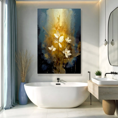 Golden Blossom Serenity Wall Art