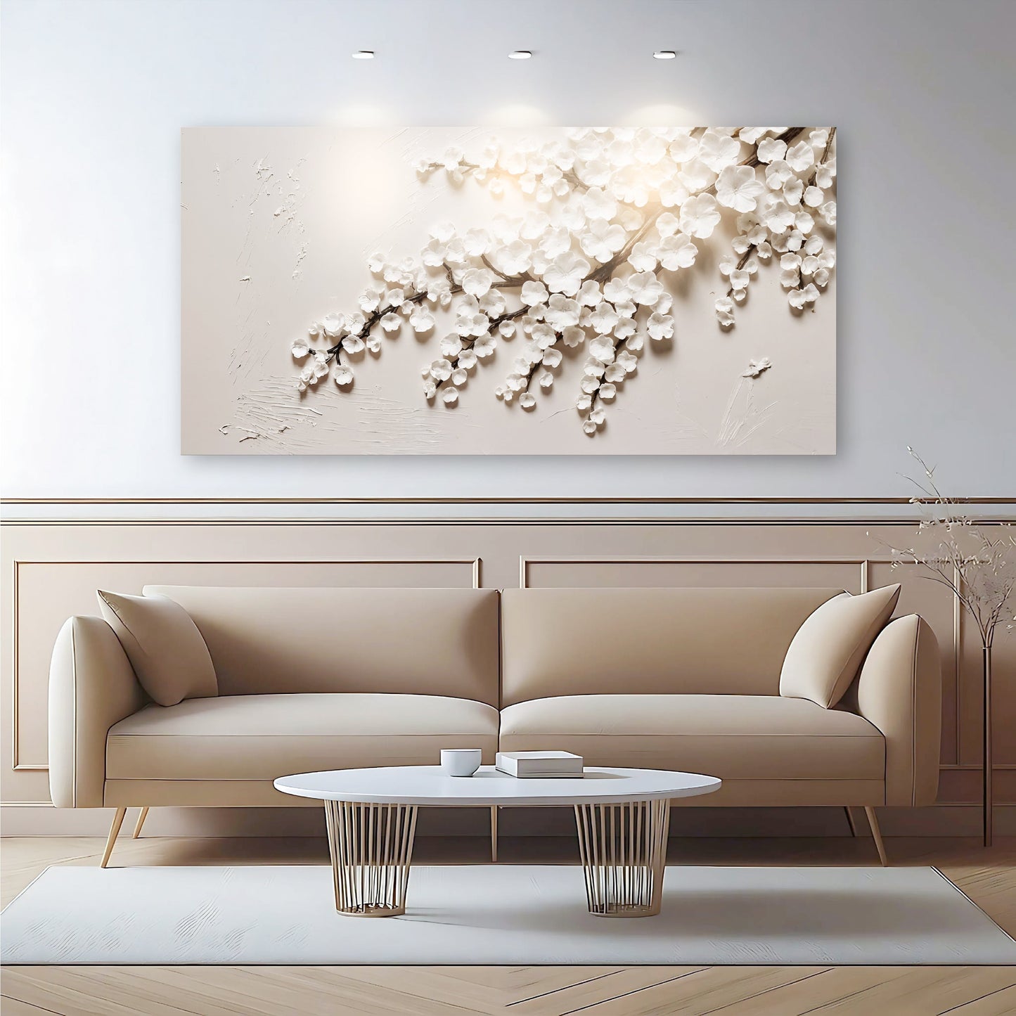 Ivory Cherry Blossoms — Wall Art