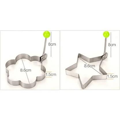 5Pcs Stainless Steel Fried Egg Mold Pancake Mould Omelette Mold Ring Cooking Fried Egg Bento Shaper Kitchen Gadget Frying Egg Cooking Tools Kitchen Accessories Gadget Rings