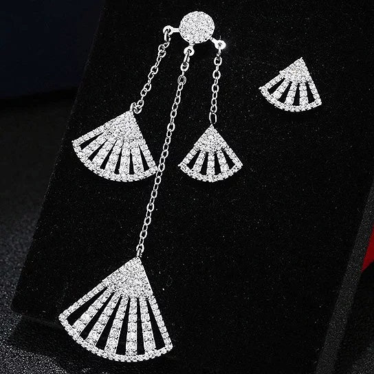 Fan Girl Earrings A Chandelier And Stud Duo