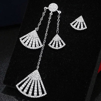 Fan Girl Earrings A Chandelier And Stud Duo