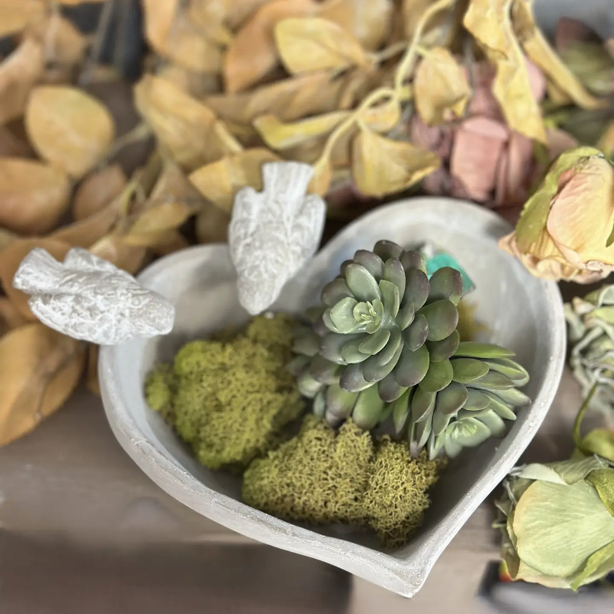 Cement Heart Planter
