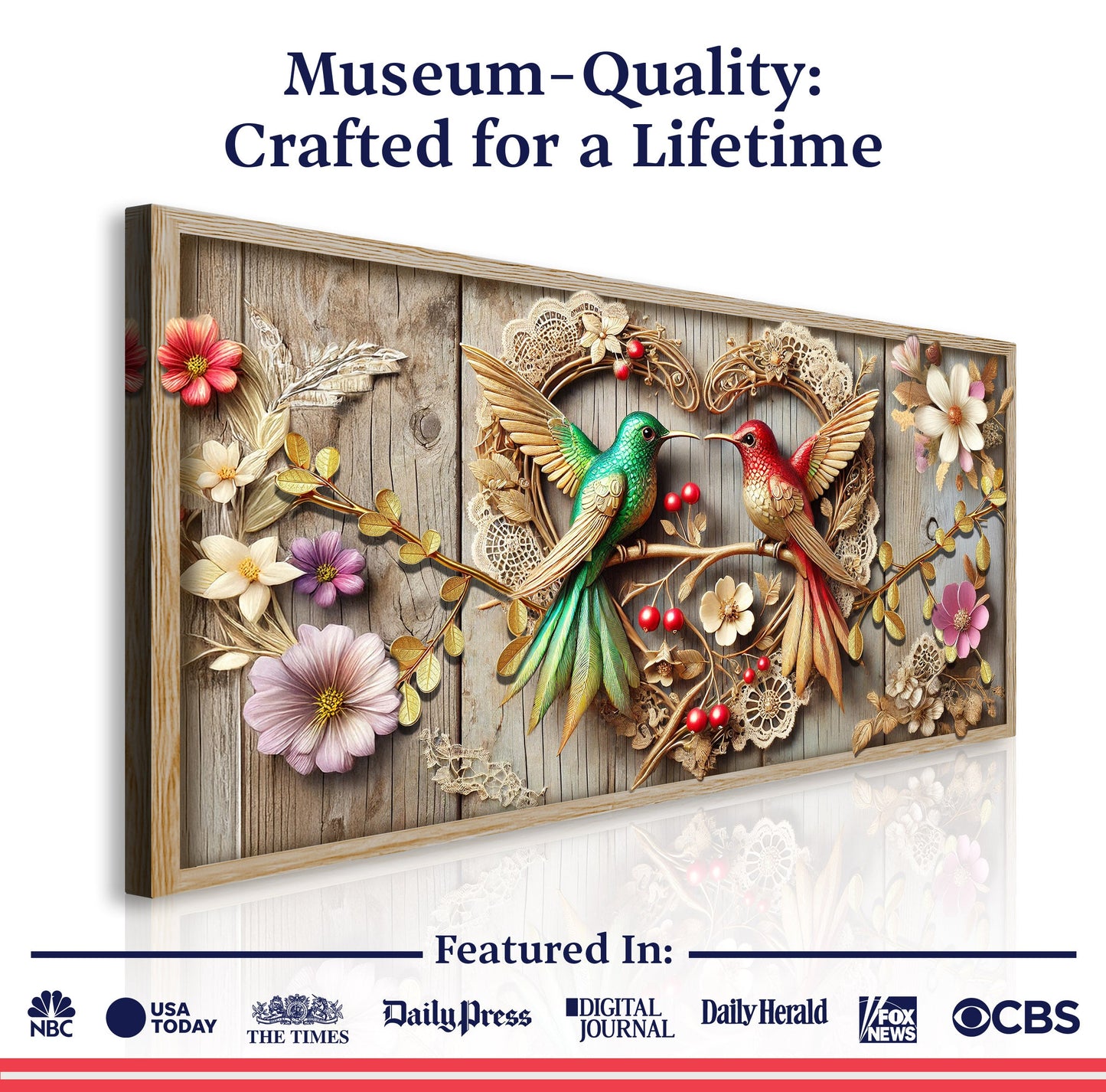 3D Hummingbird Composition VII Wall Art