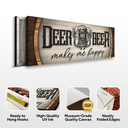 Cabin Happiness: Deer & Beer Hunting Sign II