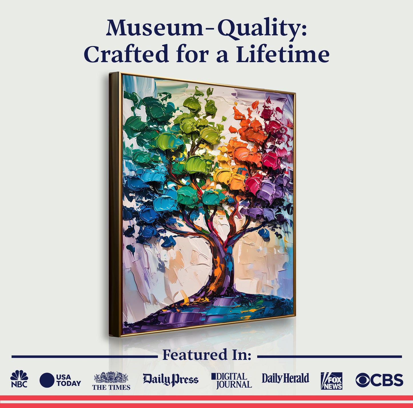 Colorwave Tree Motif Wall Art