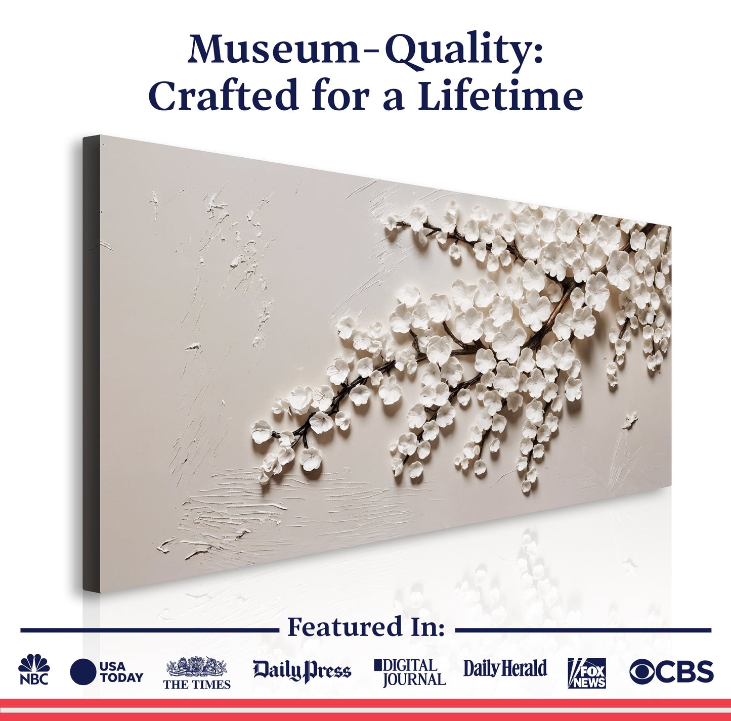 Ivory Cherry Blossoms — Wall Art