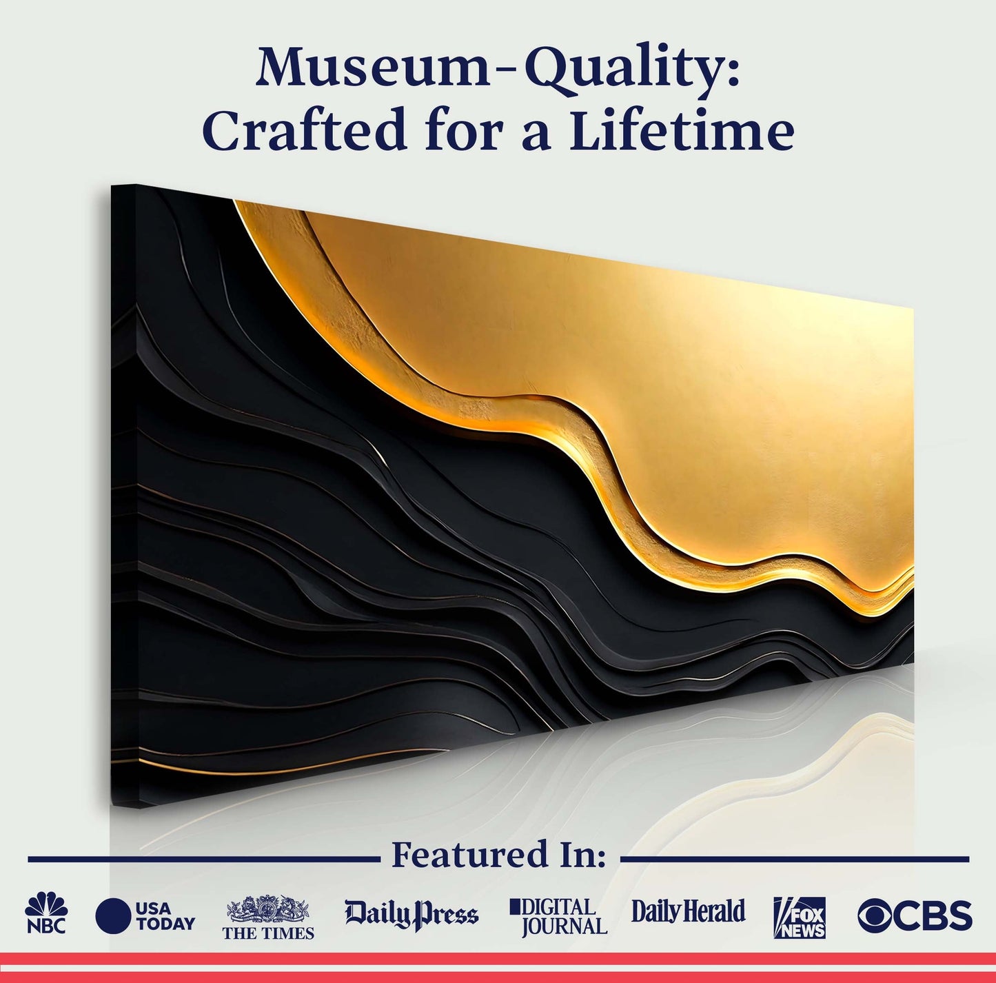 Gold on Black Composition V Wall Art