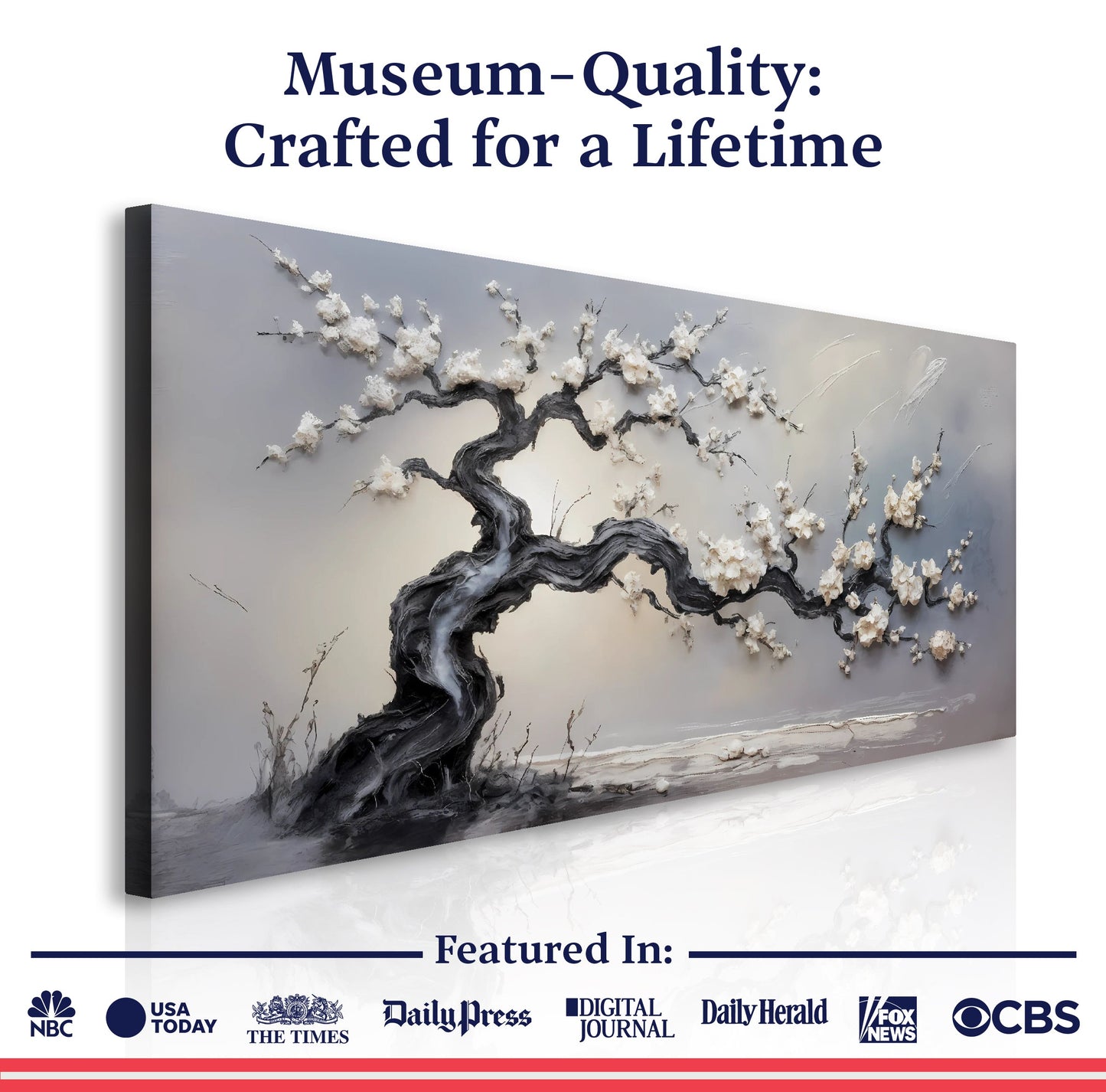 White Bloom Essence Wall Art