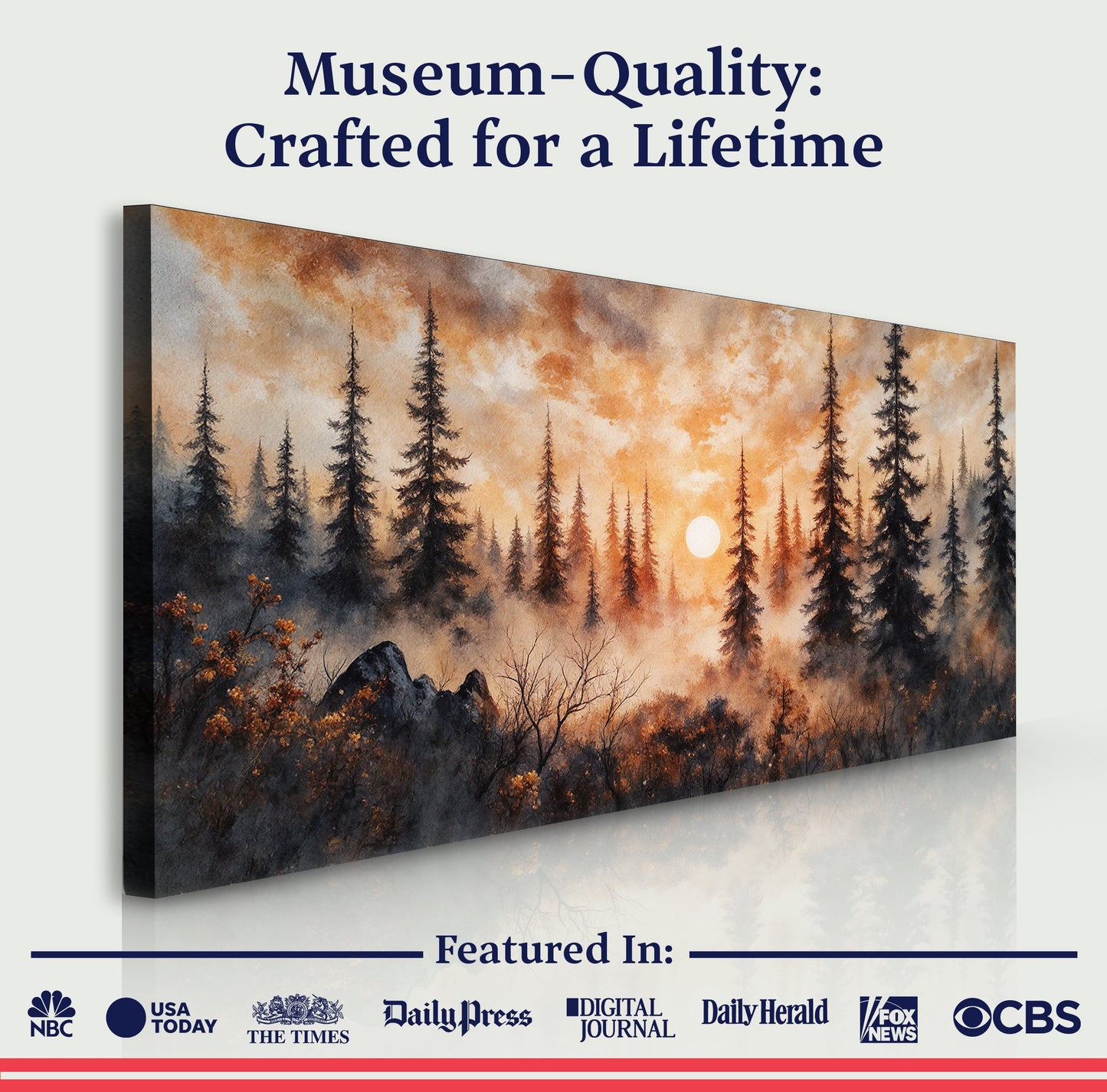 Sunset Over the Forest Wall Art