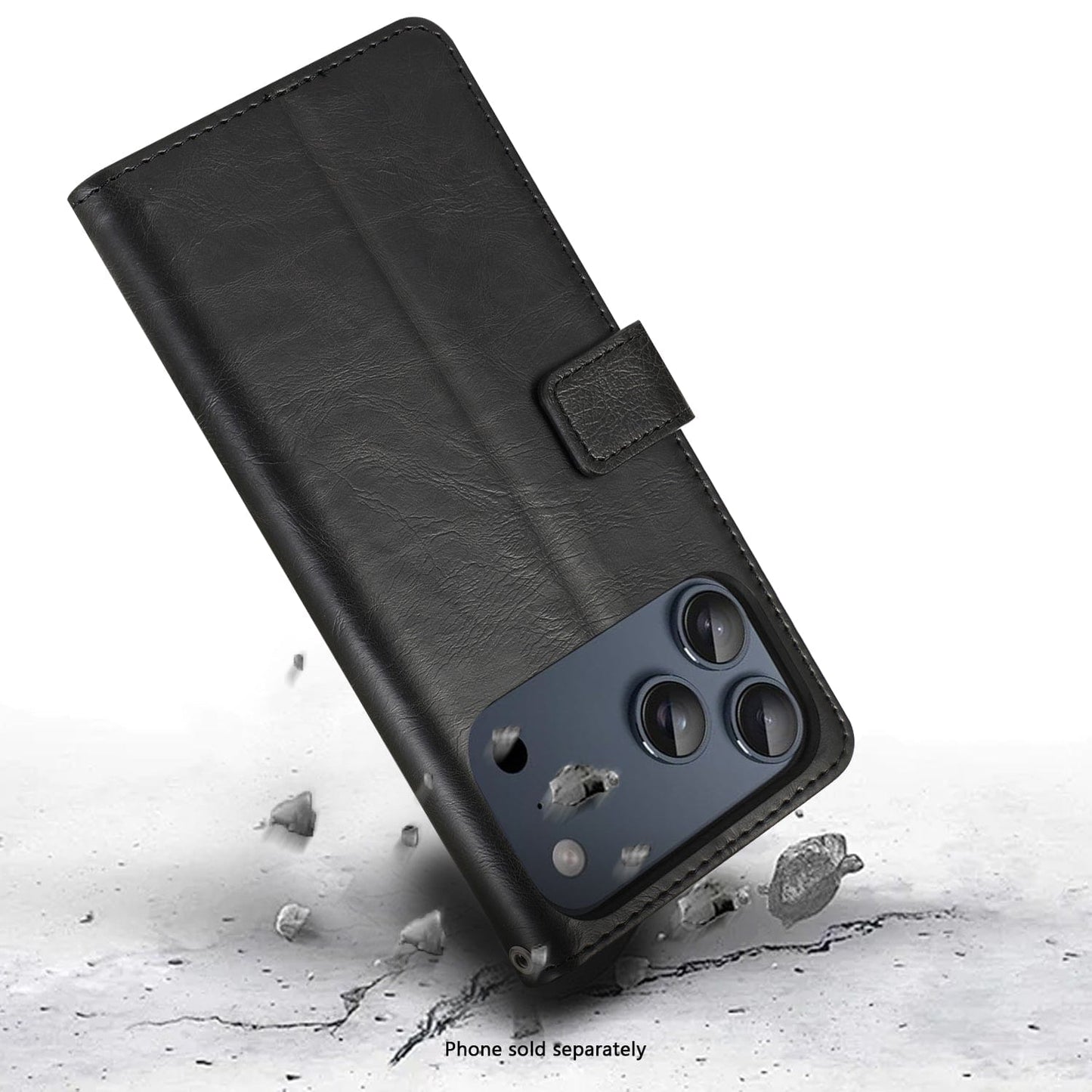 iPhone 17 Pro Max Case - Leather Folio Wallet | Indy Series